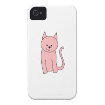 Cute Pink Cat iPhone 4 Case