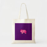 Cute pink hippo purple chevrons bag