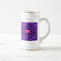 Cute pink hippo purple leopard pattern coffee mugs