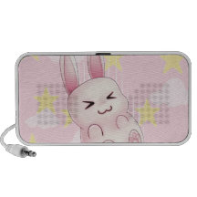 Cute pink Kawaii Bunny rabbit falling from stars Speakers