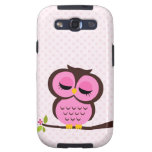 Cute Pink Owl Samsung Galaxy S3 Covers