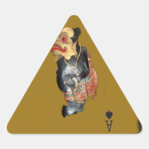 Cute Playing Card As Triangle Sticker