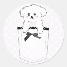 Cute Pocket Puppy Dog Sticker