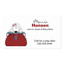 Cute Poodle in a Purse Mummy Card Business Cards