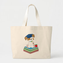Cute Puppy Graduate Tote Bag