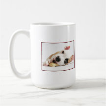 Cute Puppy with bone Coffee Mug