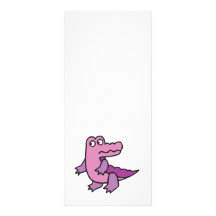 cute purple alligator rack cards