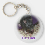 Cute rat sticking out his tongue keychain
