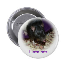 Cute rat sticking out his tongue pin