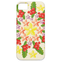 Cute Red Berry Garland Pattern iPhone 5 Cases