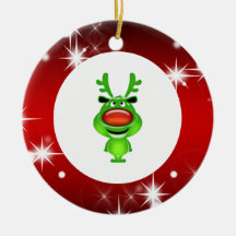 Cute reindeer christmas ornament