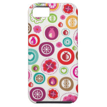 Cute retro apple fruit flower pattern design iPhone 5 cover