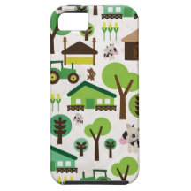 Cute retro farm animal kids pattern iphone 5 case
