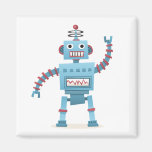 Cute retro robot android kids cartoon refrigerator magnets