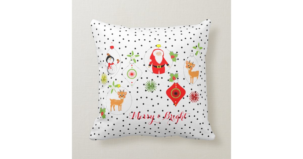 Cute Retro Style Festive Themed Home Decor Throw Cushions Zazzle