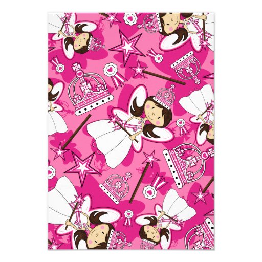 Cute Royal Princess RSVP Card Invite