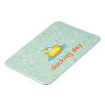 Cute rubber duck with bubbles premium magnet magnets