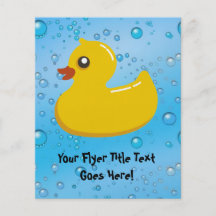 Cute Rubber Ducky/Blue Bubbles Flyers