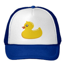 Cute Rubber Ducky/Blue Bubbles Mesh Hat