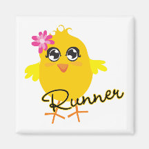 Cute Runner Chick Fridge Magnet
