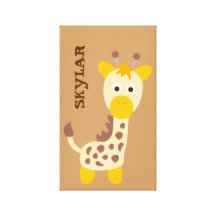 Cute Safari Animals Stretched Canvas Prints