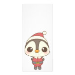 cute santa claus penguin character rack cards