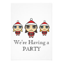 Cute Santas Helpers Party Invitation
