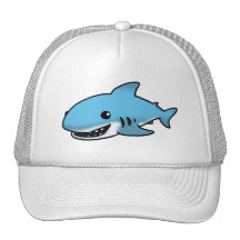 Cute shark trucker hat