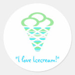 Cute Sherbert Collection Round Stickers
