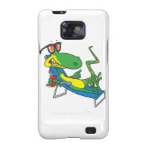 cute silly lounging sun lizard cartoon samsung galaxy s case