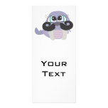 cute silly walrus cartoon with moustache rack cards