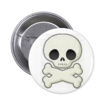 Cute skull button