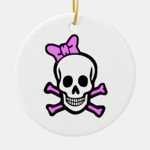 Cute Skull Girl Ornament