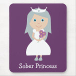 Cute Sober Princess purple mousepad