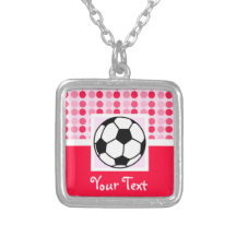 Cute Soccer Ball Personalised Necklace