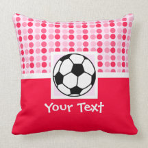 Cute Soccer Ball Throw Pillow
