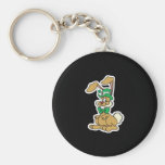 cute st patricks day bunny rabbit keychain