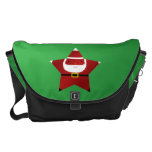 Cute star santa claus messenger bags
