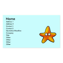 Cute starfish business card
