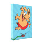 cute summer sprinkler piggy pig gallery wrap canvas