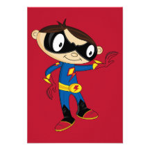 Cute Superhero Boy Custom Announcements