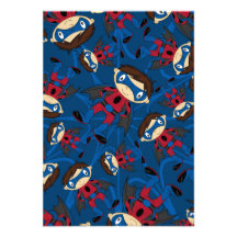 Cute Superhero Boy Pattern Personalized Invitations