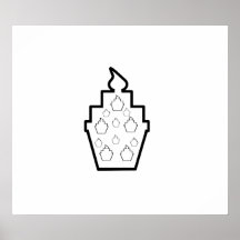 Cute surreal cupcake posters