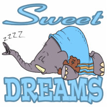 cute sweet dreams sleeping elephant cut out