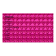 Cute Trendy Tie Dye Pink Hearts Business Card