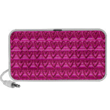 Cute Trendy Tie Dye Pink Hearts Laptop Speakers