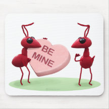 Cute Valentines' Day Ants Mouse Mat