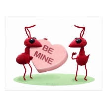 Cute Valentines' Day Ants Post Cards