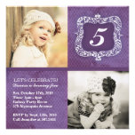 Cute Vintage Little Girls Birthday Invitation