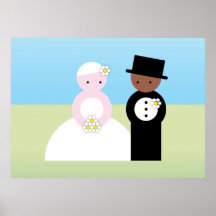 Cute wedding couple posters